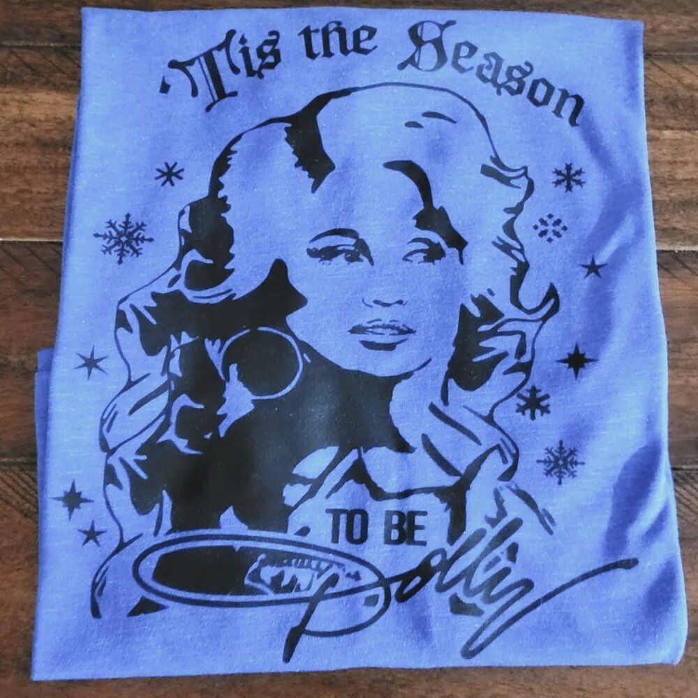 Tis the season to be Dolly! Parton Christmas winter shirt women's XL